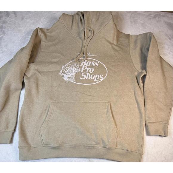 Bass Pro Shops Other - Bass Pro Shops Hoodie Men's XL/TG Tan Sweatshirt Johnny Morris Fishing NWT!